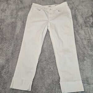 J.Jill Authentic Fit Cropped White Denim Pants – Women’s 8, Great Condition